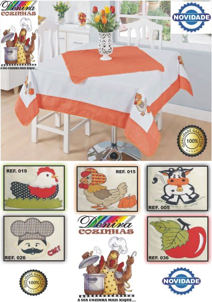TOALHA DE MESA COM 02 PEÇAS