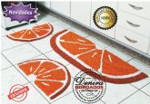 kit Fru-fru LARANJA Para Cozinha - 03 Peças